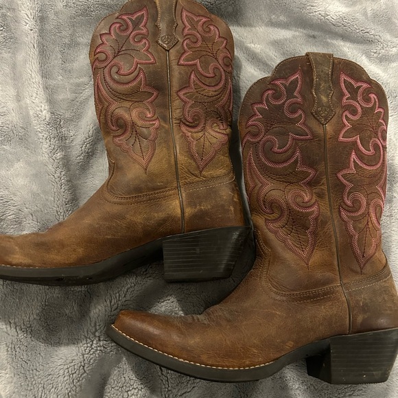 Ariat Brown Leather Boots - Picture 2 of 6